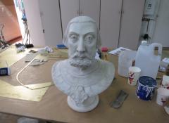 Portrait sculpture in marble resin, Sculpture fabrication South Africa