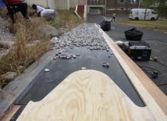 Custom made pebbles and sliding rig. SFX Fabrication and Effects
