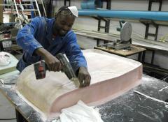 Norman assembling a mould, Special effects Fabrication Cape Town