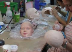 Painting and hair insertion. Special effects Fabrication, Fabricated body doubles