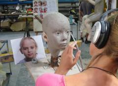 Sculpting the portraits, special effects Fabrication, Fabricated body doubles