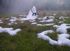Fake melting snow and snowman, Special effects snow Cape Town