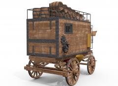 Fosters wagon rendering for visual reference, 3D Design